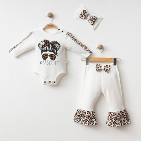 Set 3 Piese Fetițe Baby Life - 100% Bumbac Premium [6]
