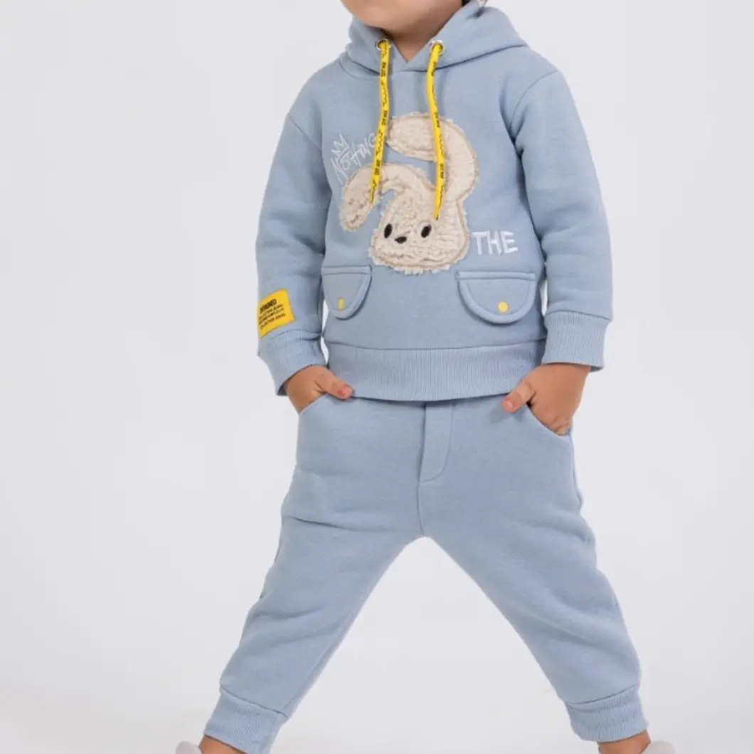 Compleu Băieței 2 Piese Nothing Bunny-Bumbac Vătuit [1]