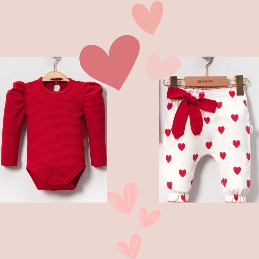 Compleu Fetițe cu Accesoriu - Redshine Baby, 100% Bumbac [7]