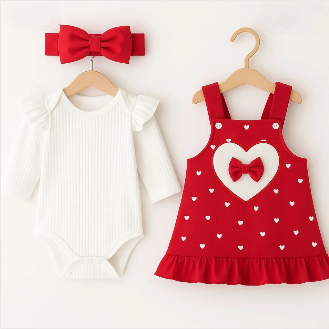 ROCHIȚE - Rochiță Fetițe Lola – 100% Bumbac cu Body și Bentiță