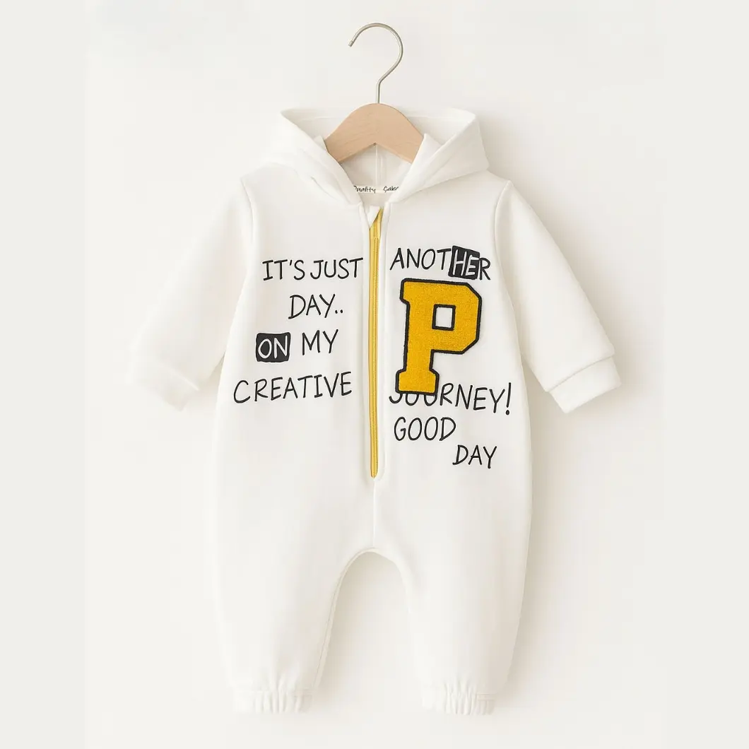 BEBELUȘI 0-24 Luni - Salopetă cu Fermoar Bebeluși Another Day – Bumbac 100% cu Glugă