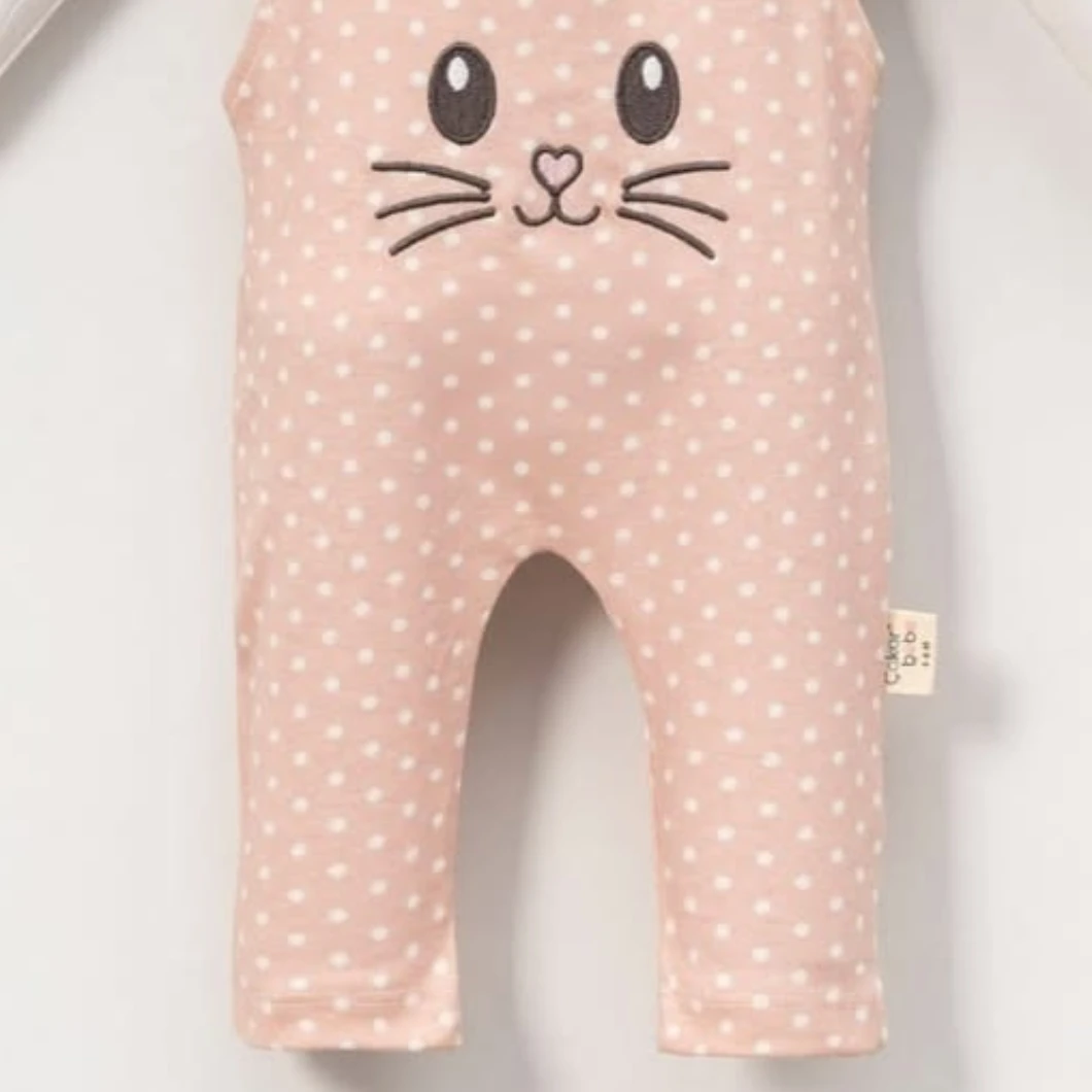 Salopetă Fetițe – Baby Bunny – 100% Bumbac cu Bluziță și Bentiță [5]