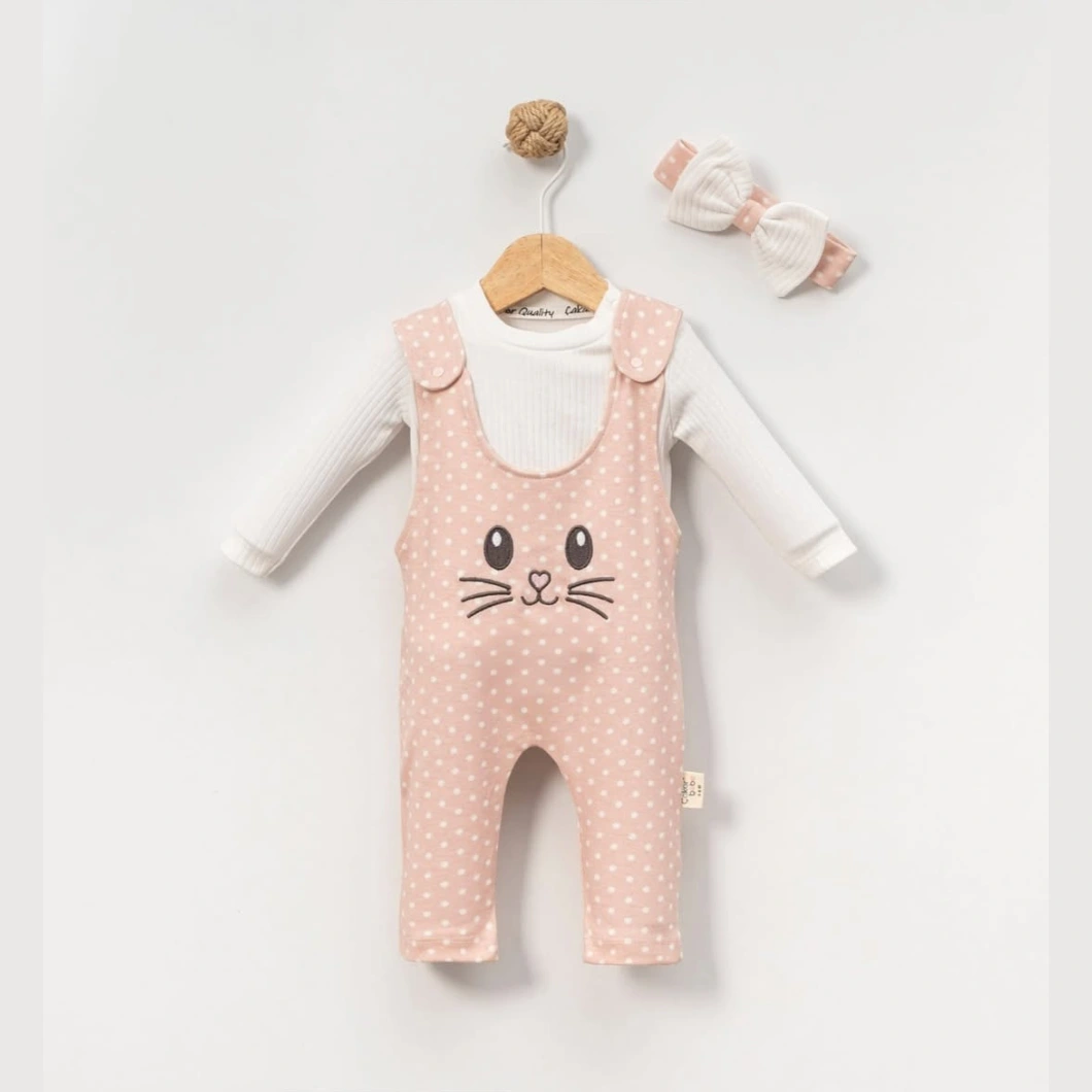 Salopetă Fetițe – Baby Bunny – 100% Bumbac cu Bluziță și Bentiță [6]