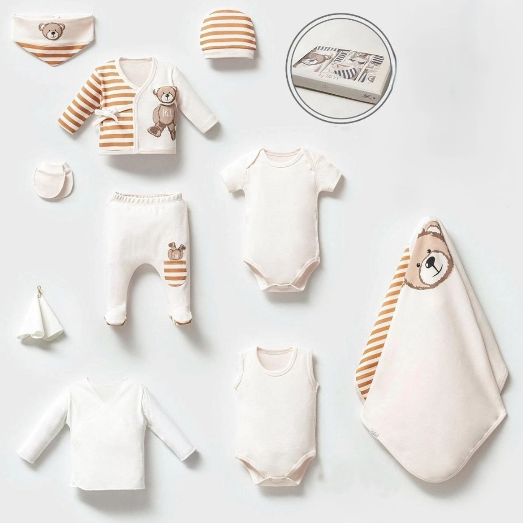 Set 10 Piese Nou-Născuți - Welcome Darling, 100% Bumbac | Confort și Stil pentru Bebe [0]