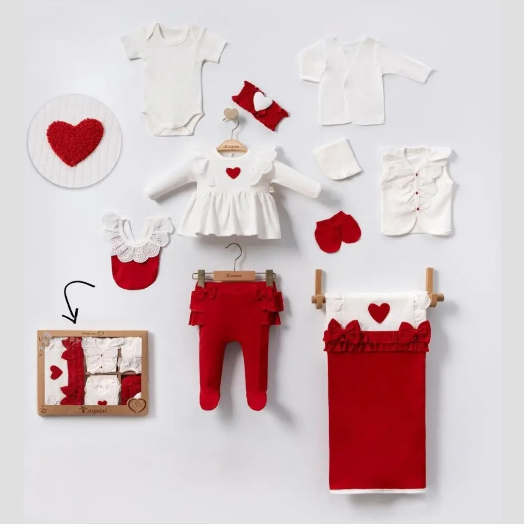 SETURI MATERNITATE - Set 100% Bumbac OEKO-TEX, Nou Născuți, 10 Piese One Heart True Love