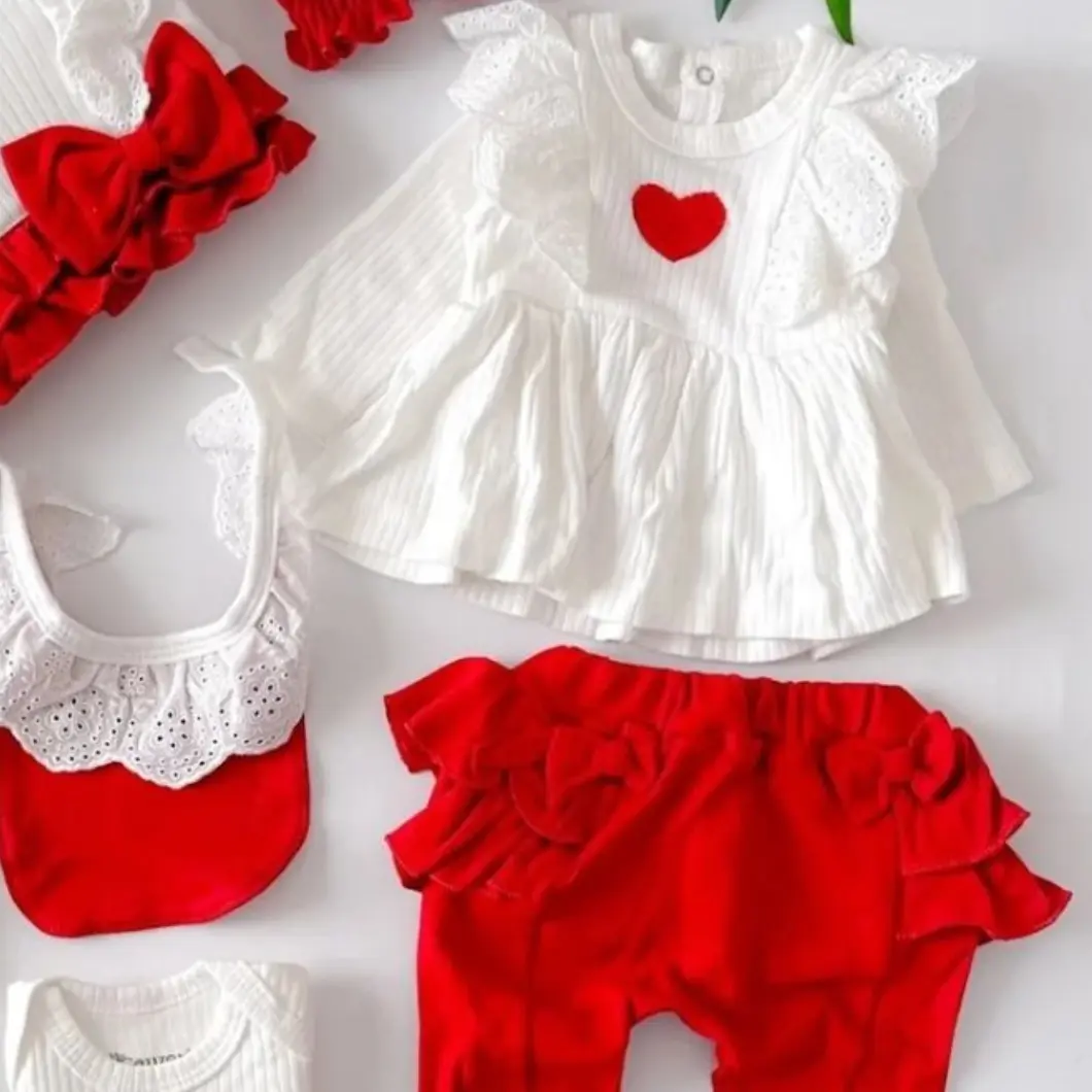 Set 100% Bumbac OEKO-TEX, Nou Născuți, 10 Piese One Heart True Love [5]