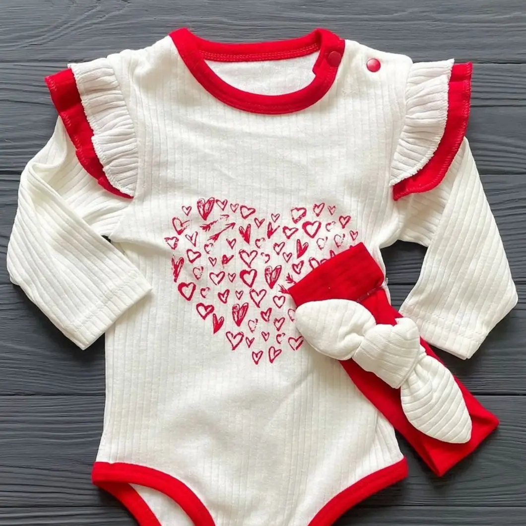 Set 100% Bumbac, 3 Piese Fetițe-Heart of Hearts [4]