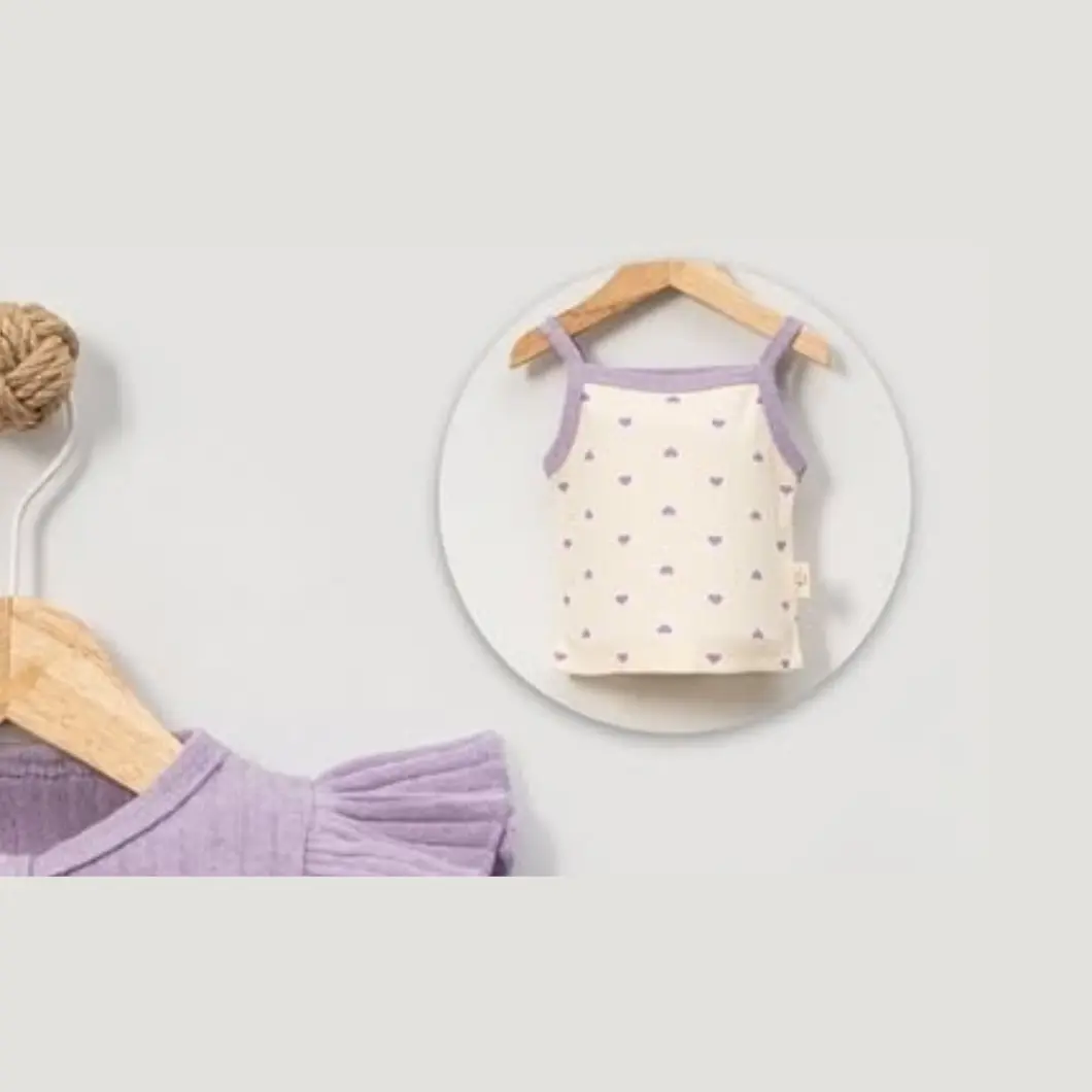 Set 3 Piese Fetițe – Purple Mood – 80% Bumbac cu Maiou [5]