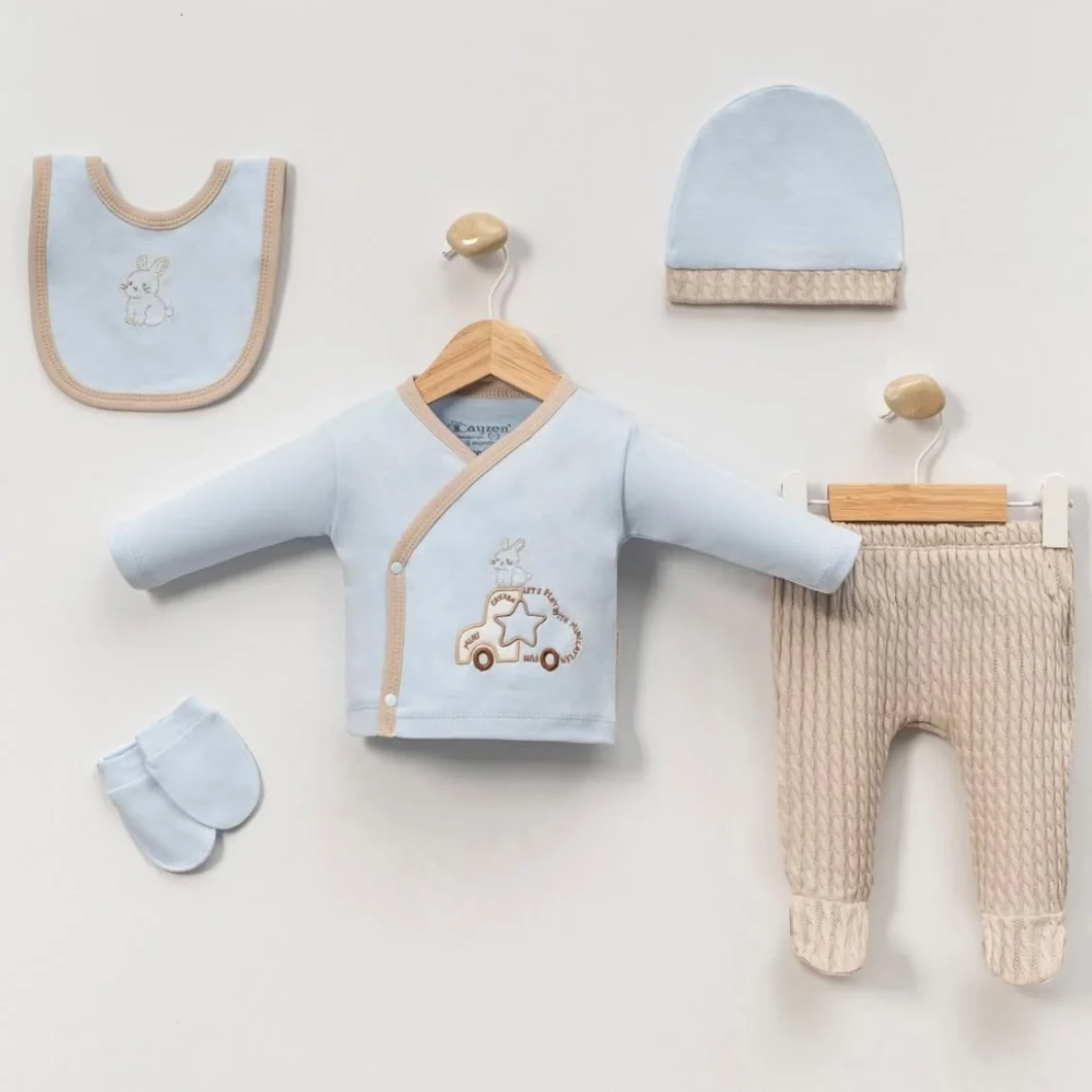 Set Nou-Născuți Bunny Car – 100 % Bumbac OEKO-TEX 5 Piese [1]