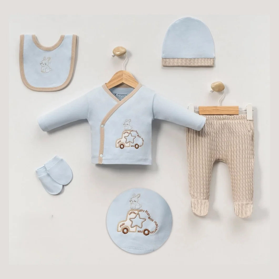 Set Nou-Născuți Bunny Car – 100 % Bumbac OEKO-TEX 5 Piese [7]