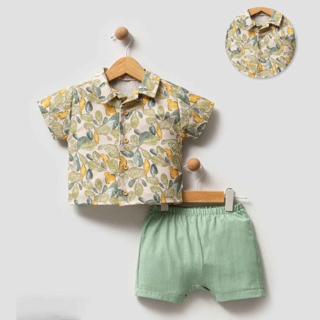 BĂIEȚEI - Set 2 Piese de Vară Băieței - Camouflaj, 100% Bumbac, Muselină (6-24 luni)