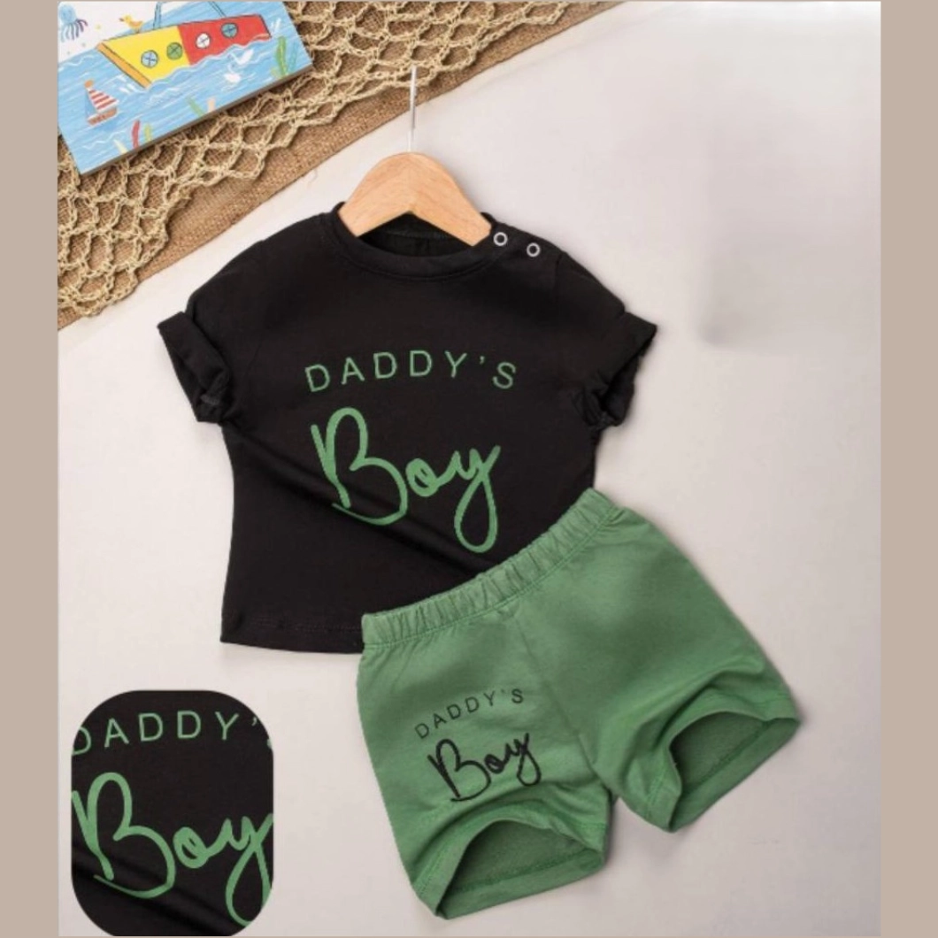 BĂIEȚEI - Set 2 Piese de Vară Băietei -  Daddy's Boy, 100% Bumbac