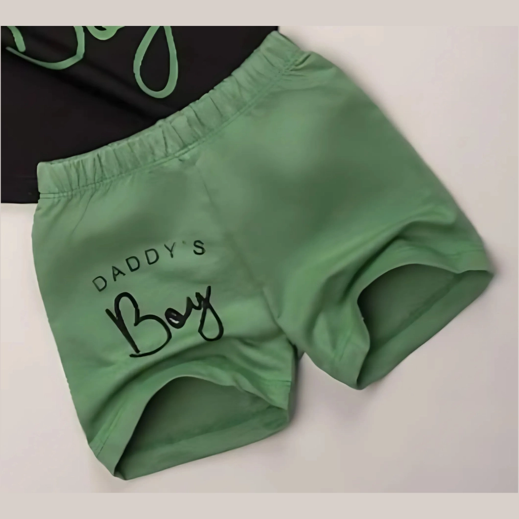 Set 2 Piese de Vară Băietei -  Daddy's Boy, 100% Bumbac [3]