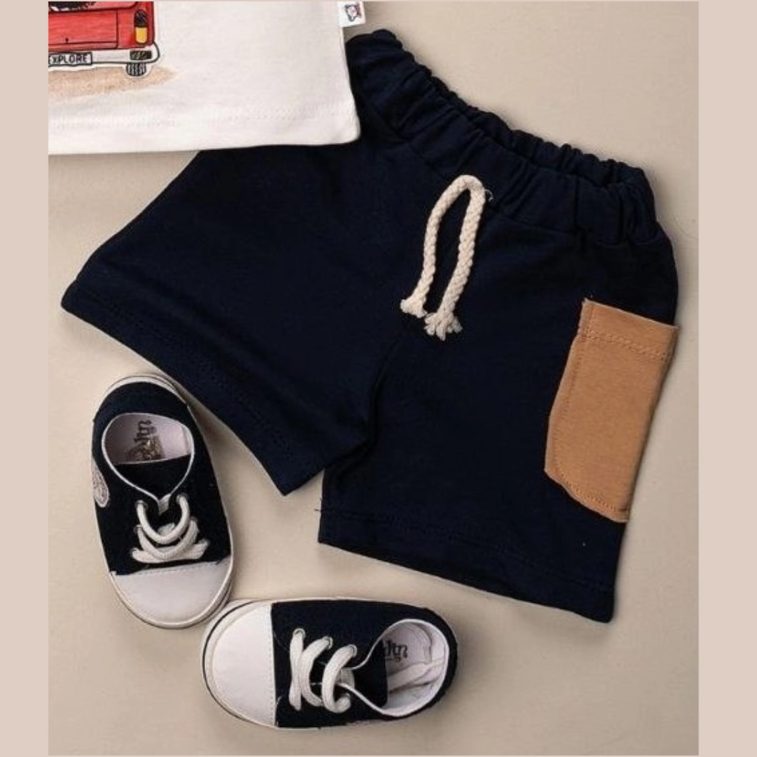 Set Vară Manhattan Băieței – Tricou Minivan & Pantaloni Bleumarin [5]