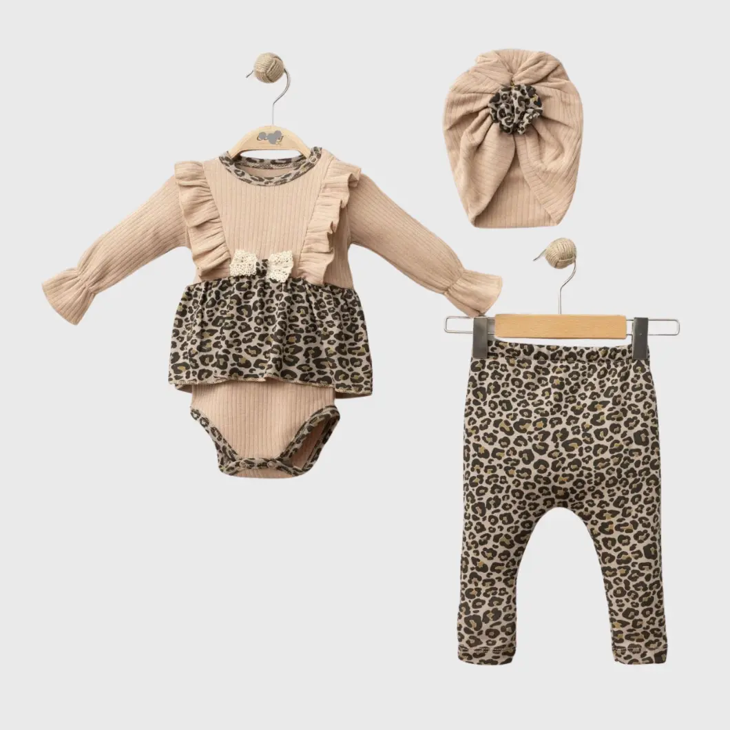 Set 3 Piese Fetițe Chocolate - 100% Bumbac [1]