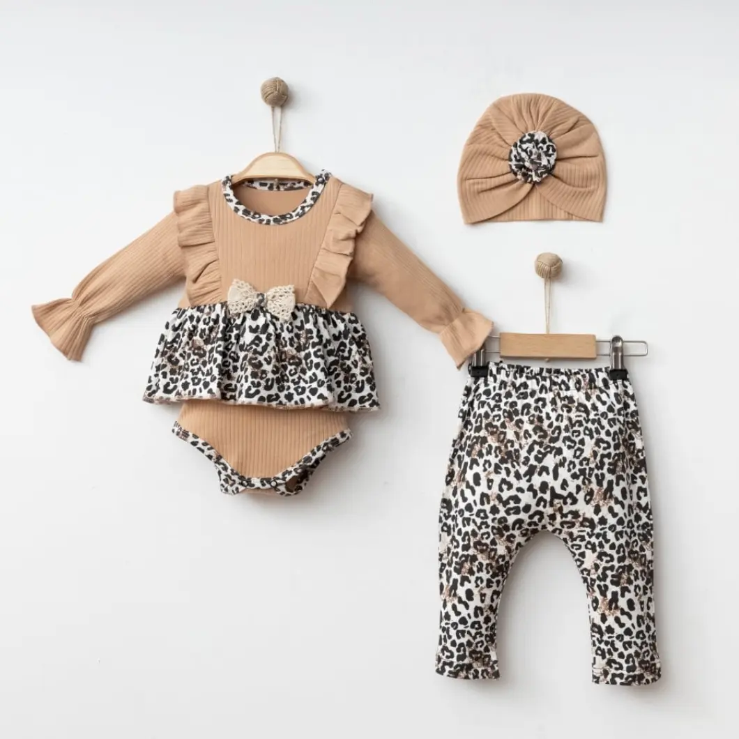 Set 3 Piese Fetițe Chocolate - 100% Bumbac [6]