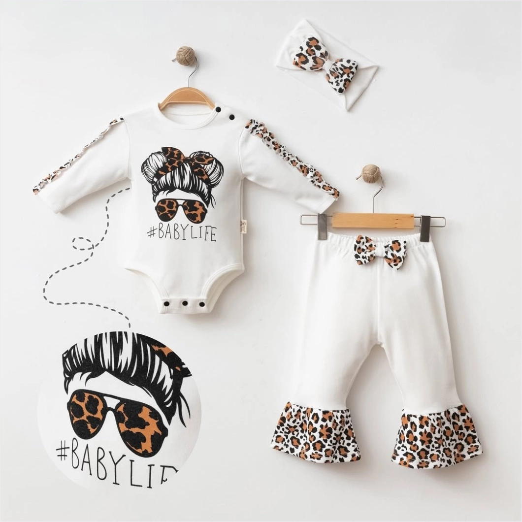 Set 3 Piese Fetițe Baby Life - 100% Bumbac Premium [2]