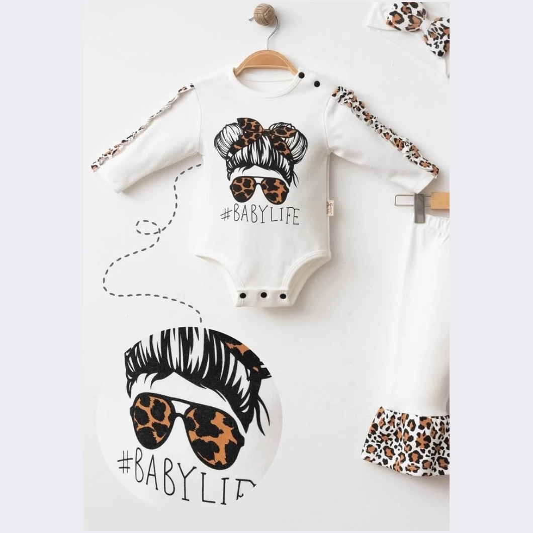Set 3 Piese Fetițe Baby Life - 100% Bumbac Premium [5]