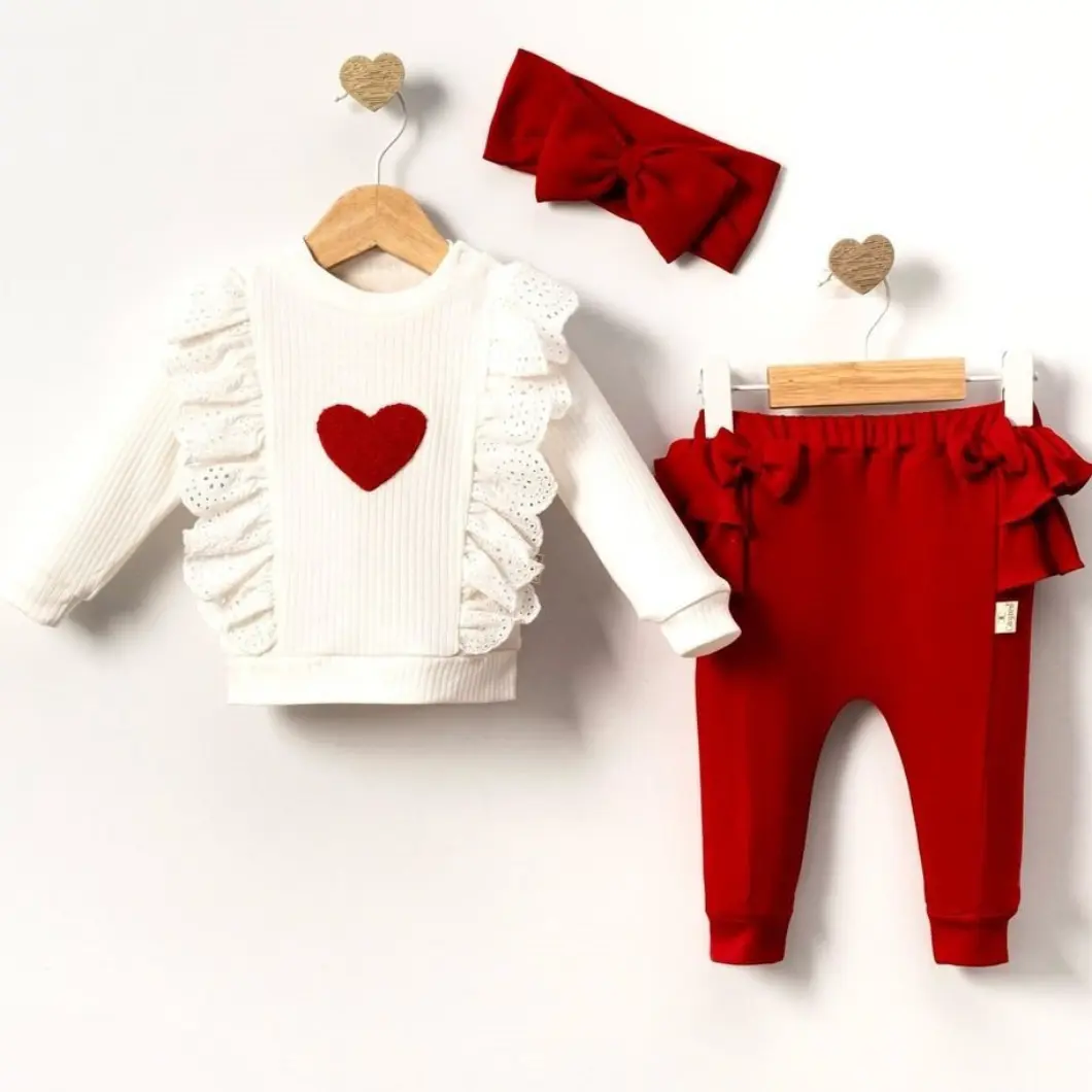 Set 100% Bumbac, 3 Piese Fetițe -  Corazon Caliente