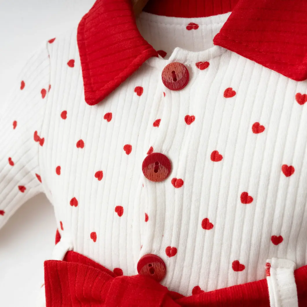 Set 3 Piese Rochiță,100% Bumbac-Hearts Dress [2]