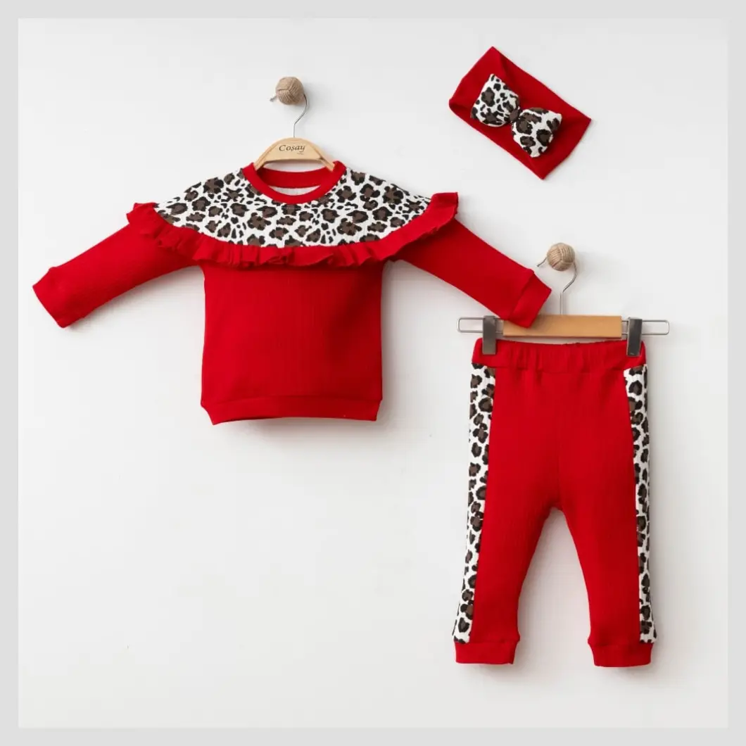 Set 100% Bumbac, 3 Piese, Fetițe-Ruby Gem