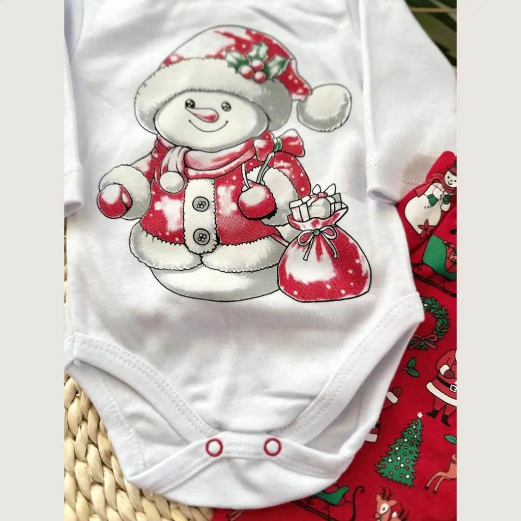 Set 3 piese Snowman, imprimeu Om de Zăpadă, Crăciun [3]