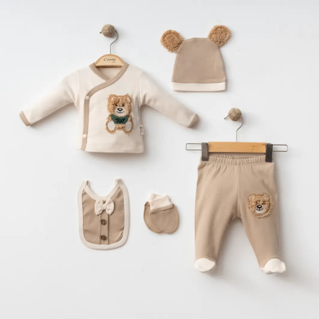 Set 5 Piese Băieței Toy Bear-100% Bumbac [6]
