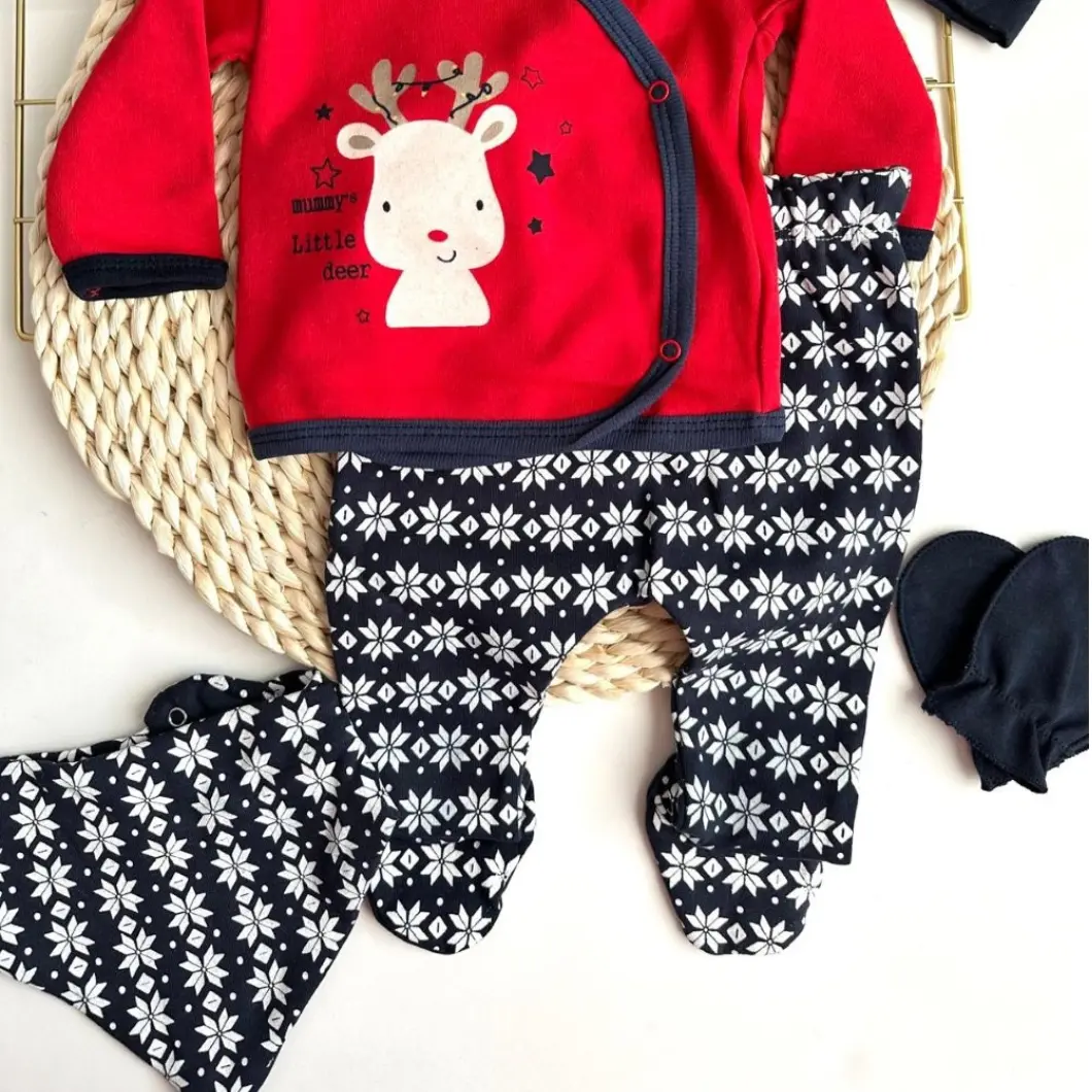 Set 5 Piese Nou născut Mummy's Little Deer bumbac [4]