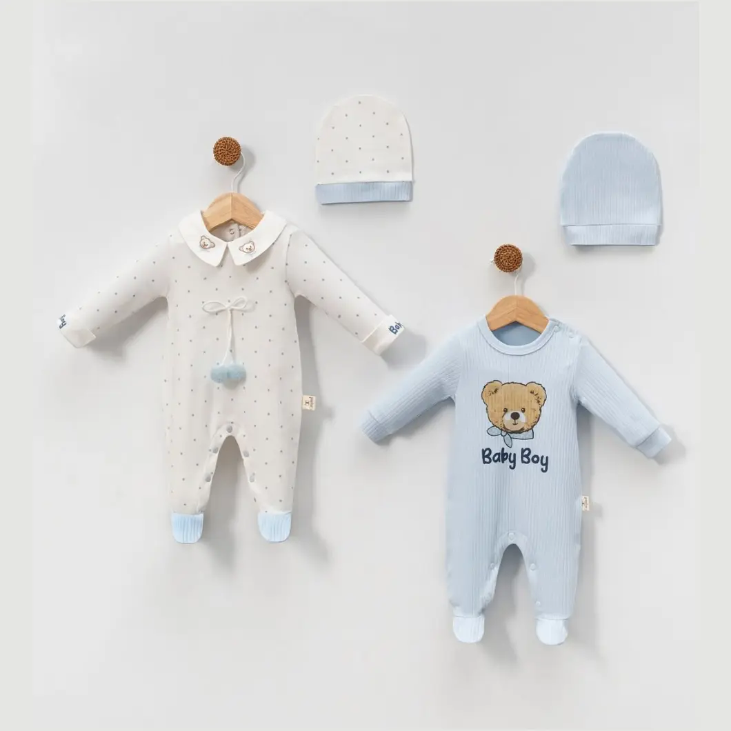 Set 2 Salopete Băieței – Baby Boy – Bumbac OEKO-TEX