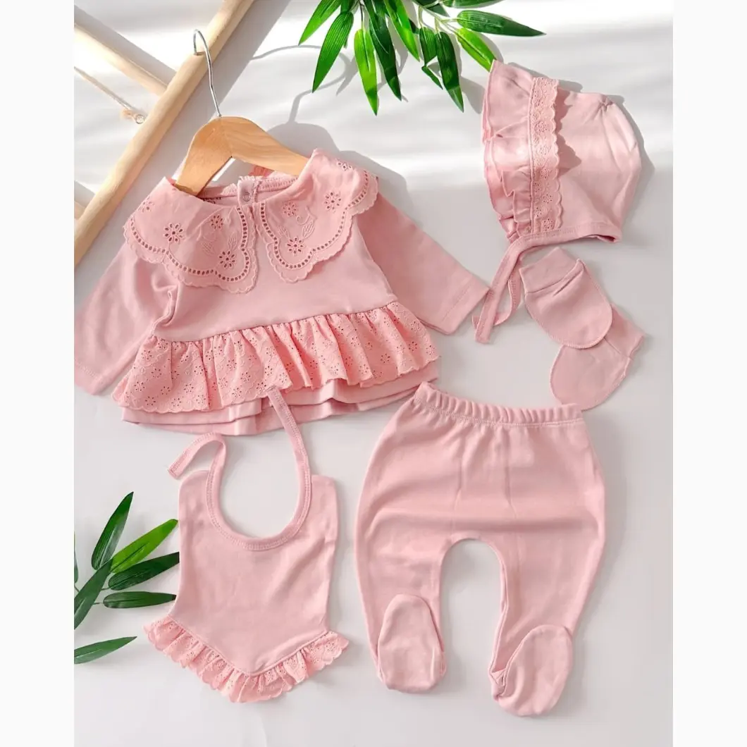 Set Nou Născuți, Bumbac Oeko-Tex, 5 Piese - Royal Diana [5]