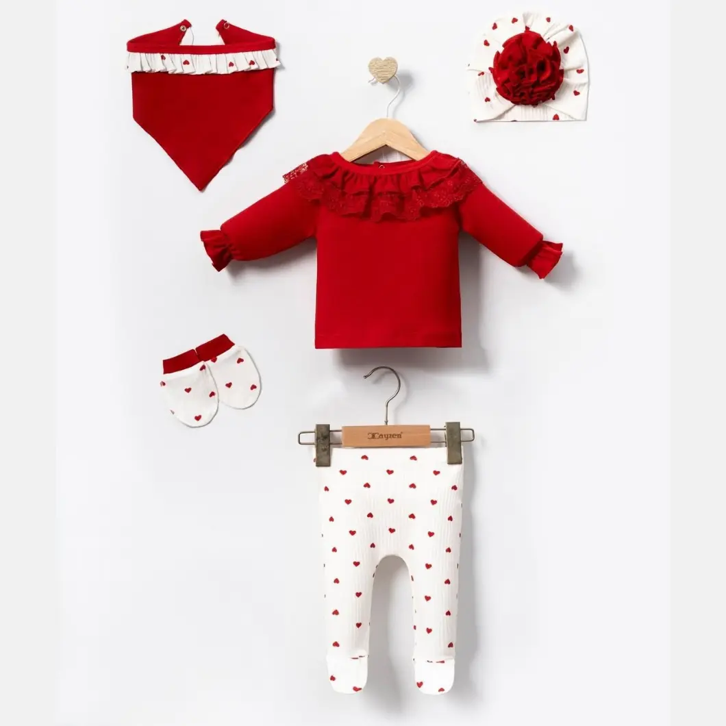 SETURI MATERNITATE - Set 5 piese- Royal Glamour Red Edition