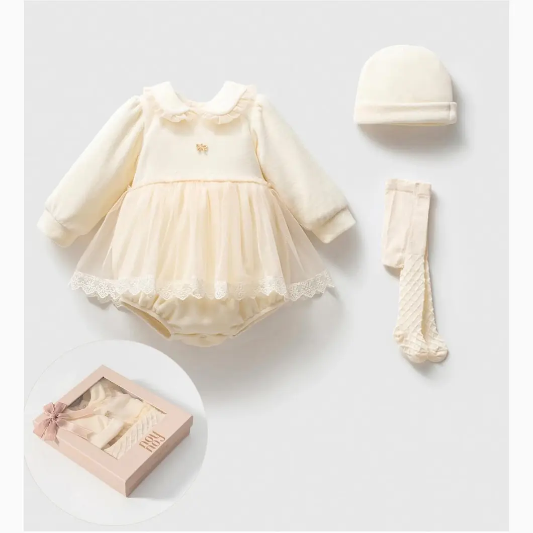 Set Botez Catifea Premium Fetițe Stefania [6]