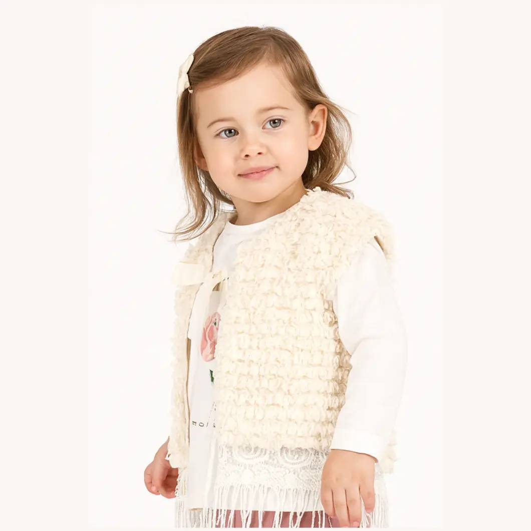FETE - Set 3 piese fete – Bluză, pantaloni lila și vestă elegantă