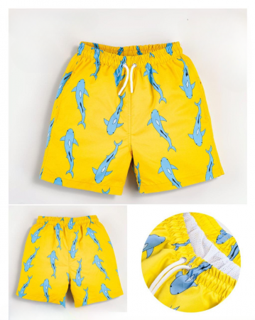 BĂIEȚI - Short de Baie pentru Băieți "Sunny Splash" - Galben