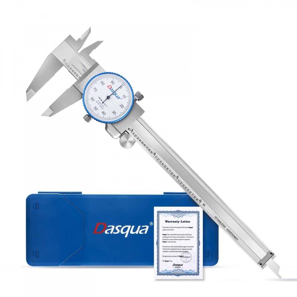 Subler mecanic Dasqua cu cadran 1 mm pe rotatie domeniu 0-150 mm citire 0.02 mm [2]