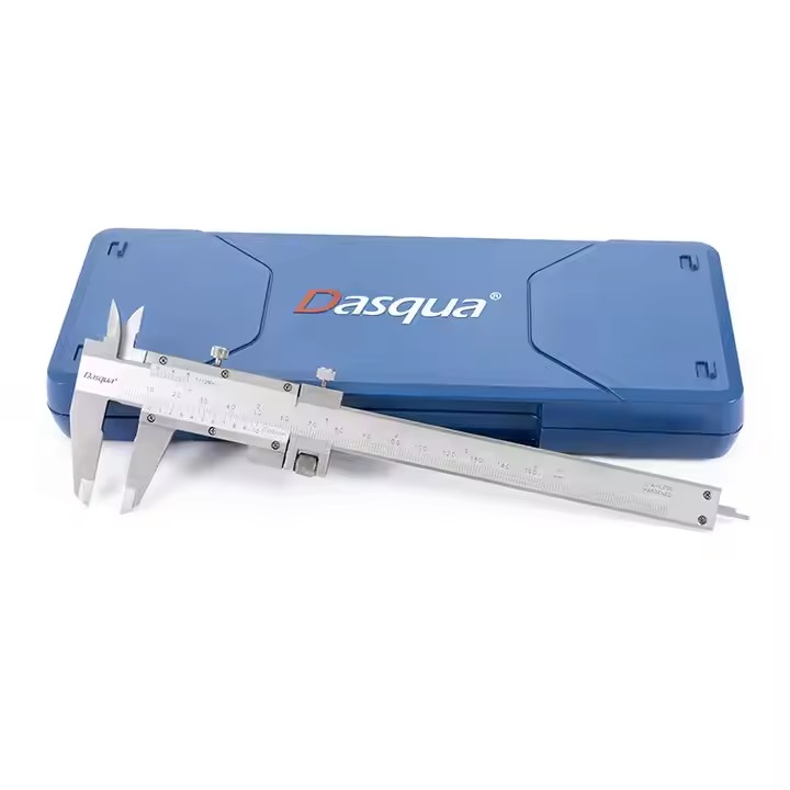 Subler mecanic profesional Dasqua cu falci incrucisate 0 - 130mm x 40mm x 0.05mm citire si reglaj fin [2]