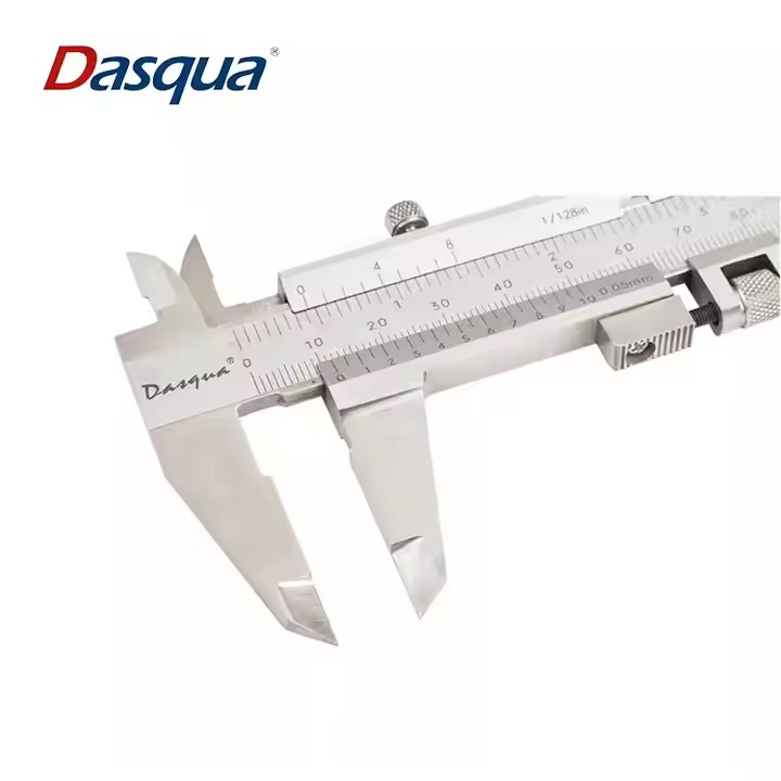 Subler mecanic profesional Dasqua cu falci incrucisate 0 - 280mm x 64mm x 0.05mm citire si reglaj finx 0.05mm citire si reglaj fin [2]