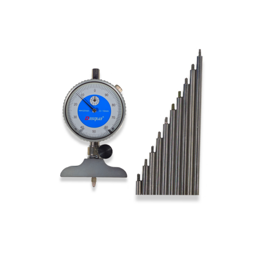 Ceas comparator mecanic cu baza Dasqua cursa 0-10 x 0.01 mm si 6 tije de adancime [1]