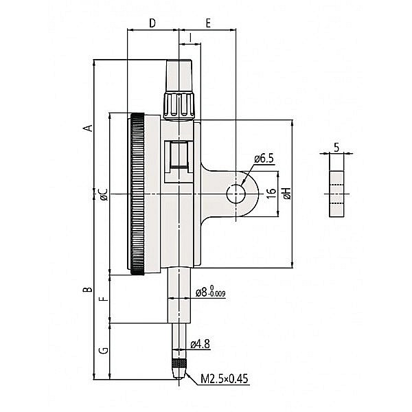 Ceas comparator mecanic profesional Mitutoyo® domeniu 10mm gradatie 0.01mm [2]