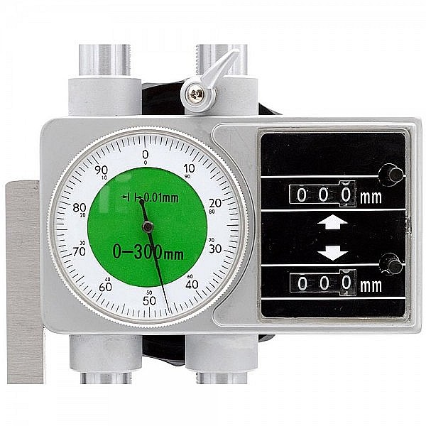 Dispozitiv mecanic de masurare inaltime 0-300 mm cu coloana dubla, ceas, contor si cremaliera [3]