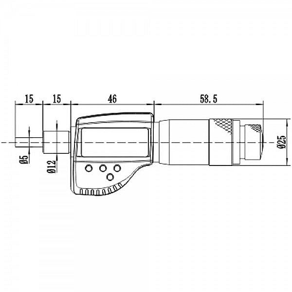 Micrometru digital de interior 0-25mm x 0.001mm tip tampon [2]