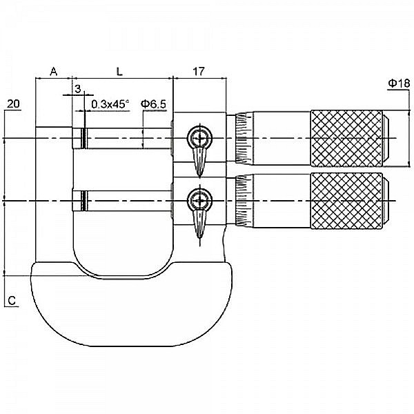Micrometru mecanic de exterior 25-50 mm trece - nu trece [2]