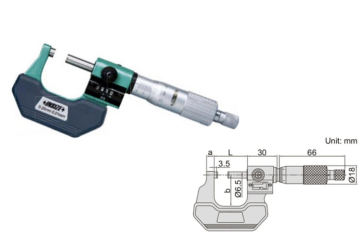 Micrometru mecanic de exterior cu contor 0-25mm x 0.01mm [2]