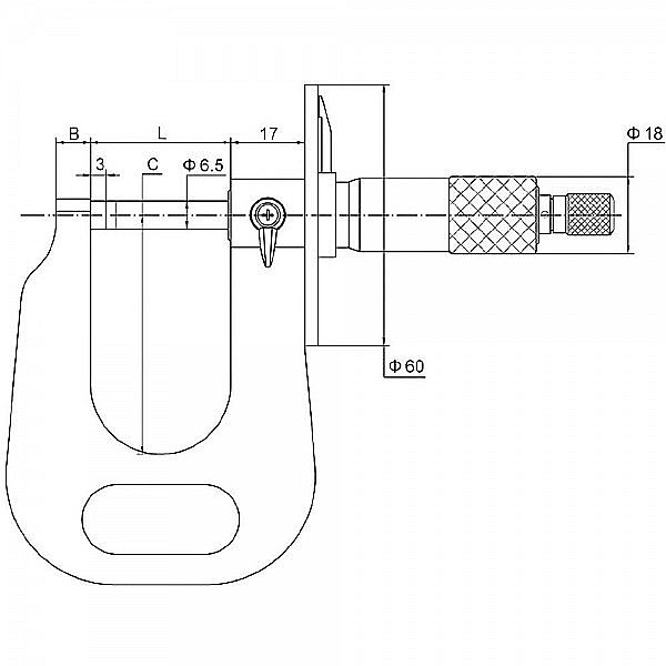 Micrometru mecanic de exterior cu disc gradat 0-25mm potcoava 100mm [2]