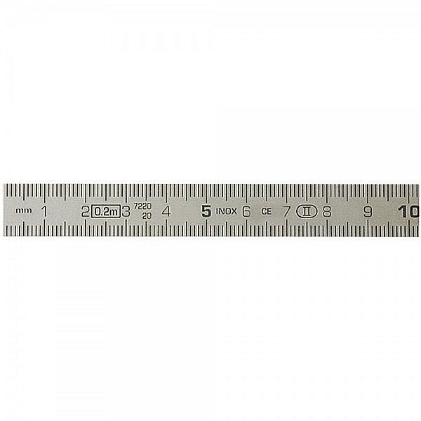 Rigla flexibila din INOX cromat mat 200 mm clasa 2 [2]
