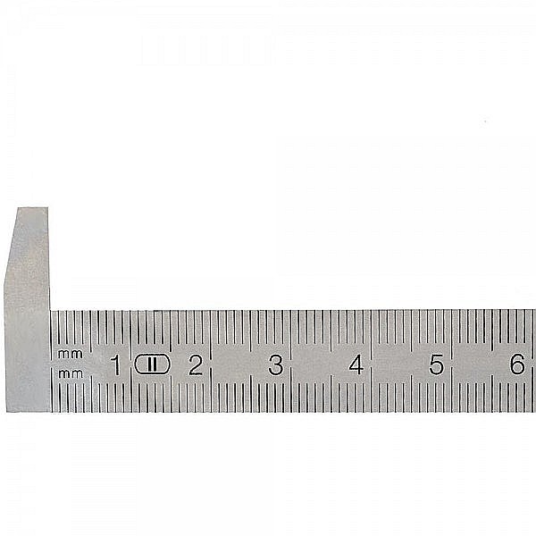 Rigla gradata din INOX cu carlig la 90° cromat mat 200 mm clasa 2 [3]