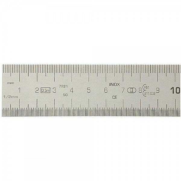 Rigla semirigida din INOX cromat mat 300 mm clasa 2 [2]