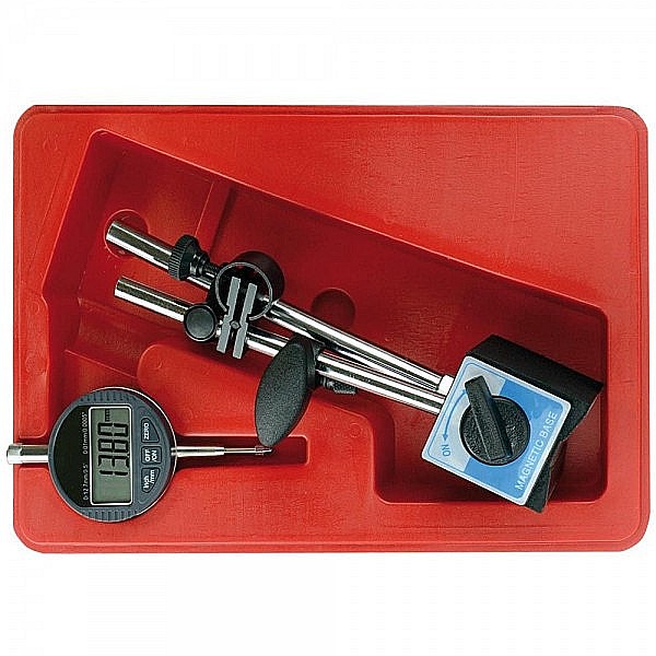 Set ceas comparator digital cursa 12mm citire 0.01mm cu suport magnetic 60Kgf [2]