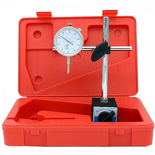 Set ceas comparator mecanic cursa 10mm citire 0.01mm cu suport magnetic 60Kgf [4]