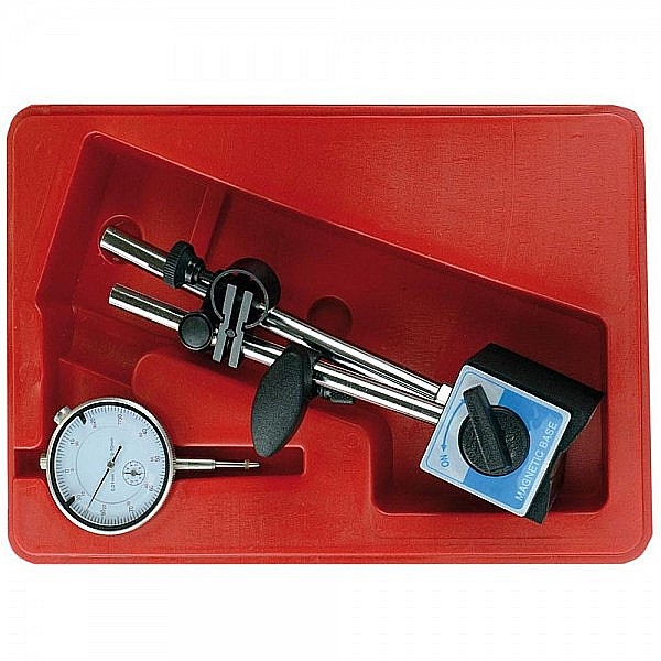 Set ceas comparator mecanic cursa 10mm citire 0.01mm cu suport magnetic 60Kgf [5]